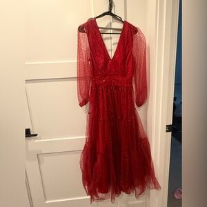 Ele Story red starry dress